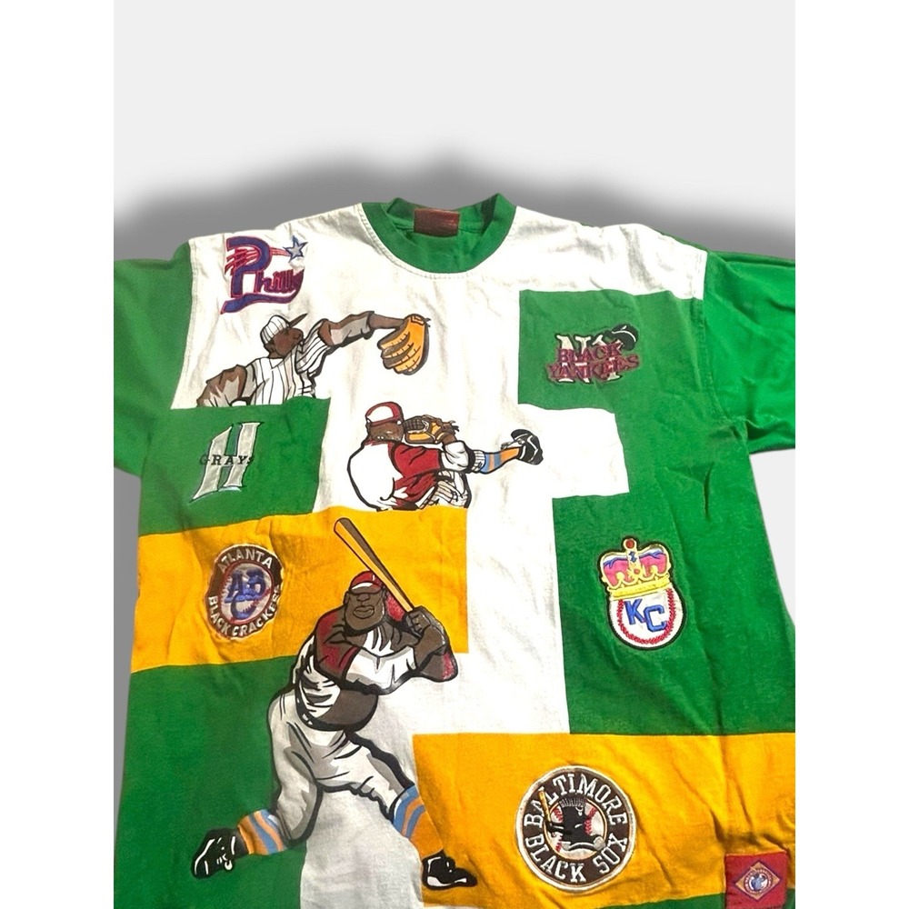 Negro Leagues 1920 Museum Graphic T Shirt XL Green Patch Streetwear - Picture 3 of 13